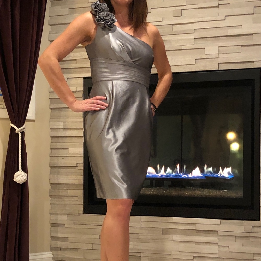 Silver cocktail dress